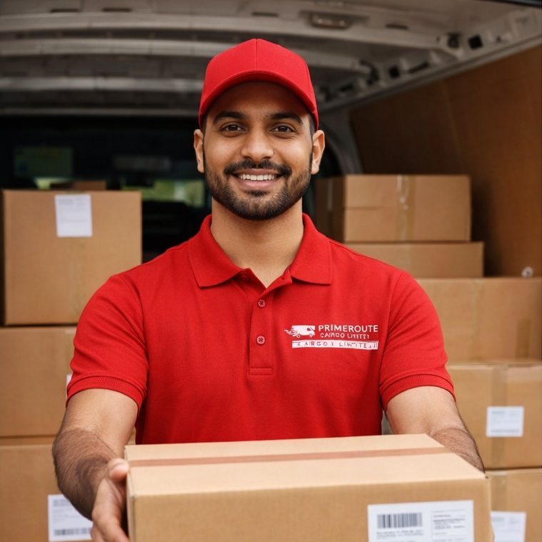 Primeroute Cargo team member assisting with logistics